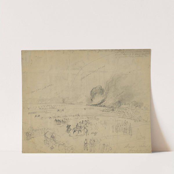 Commencement of the battle of Savage's station, Sunday June 29 by Alfred Rudolph Waud