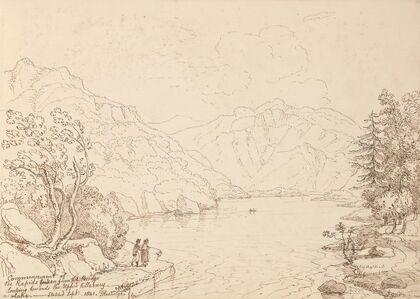 Commencement of the Rapids Taken from the Bridge, September 1841
