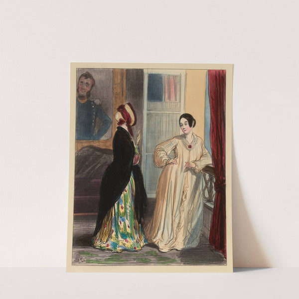 Comment, ma petite, je viens de rencontrer ton mari avec Monsieur Edouard. O Virginie je te reconnais bien là (1840) by Paul Gavarni