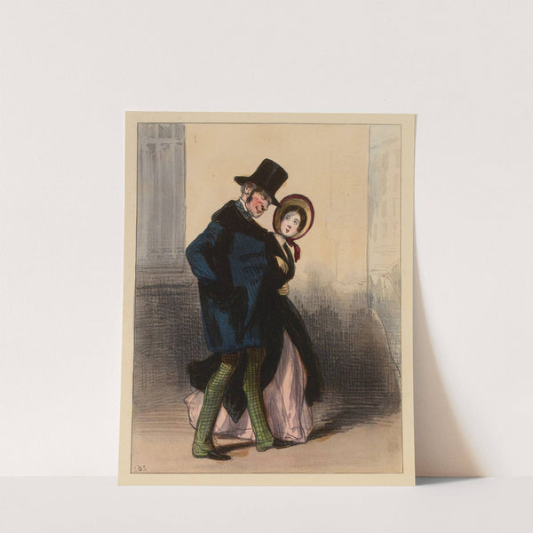 Comment saviez-vous, Papa, que j’aimais Mosieu Léon. Parceque tu me parlais toujours de Mosieu Paul (1840) by Paul Gavarni