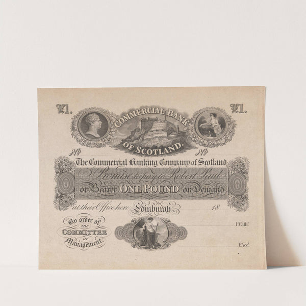Kendal Bank five pound note (1820-1829) by Perkins & Heath