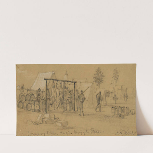 Commissary dept. Hd.qts. Army of the Potomac (1863) by Alfred Rudolph Waud