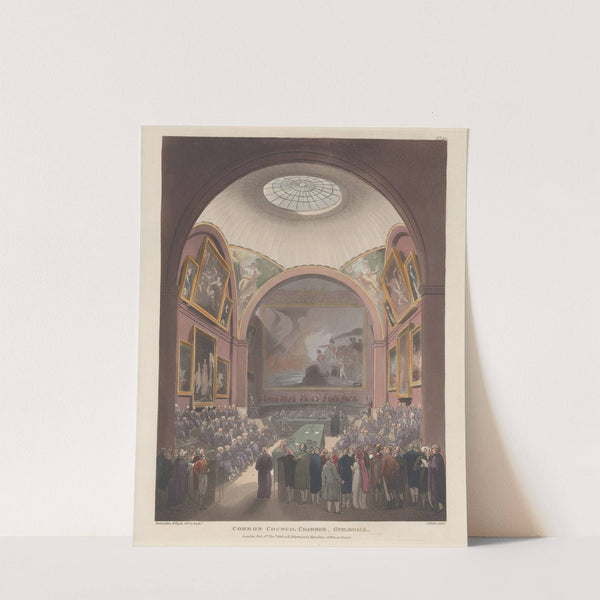 Common Council Chamber, Guildhall (1808) by Thomas Rowlandson