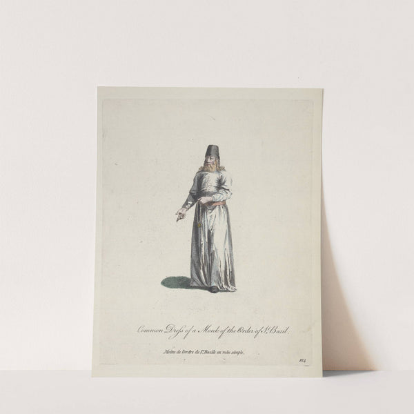 Common dress of a monk of the order of St. Bazil. Moine de l’ordre de St. Bazill en robe simple. (1757-1772) by Charles Grignion