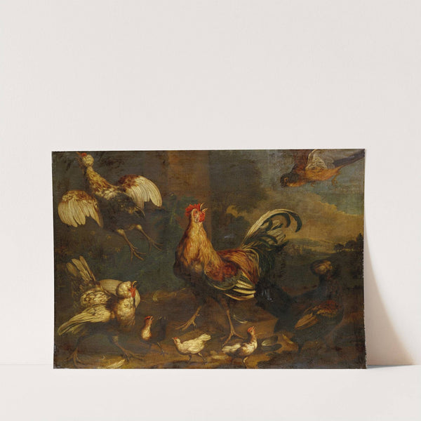 Commotion in the Chicken Run by Melchior d'''Hondecoeter