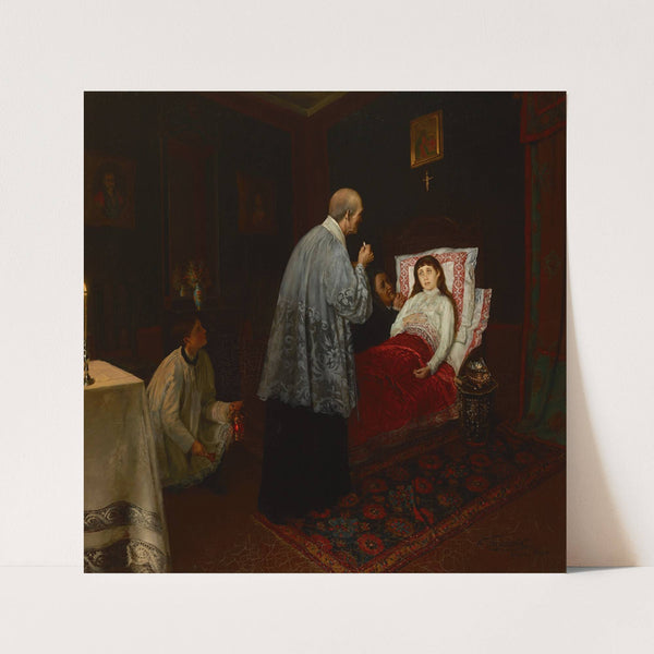Communion of a Sick Woman by Wincenty Trojanowski