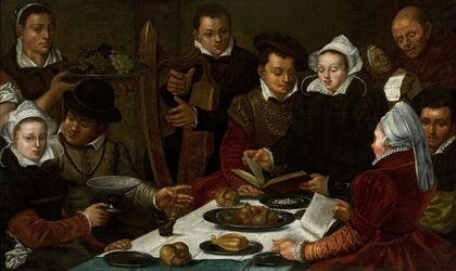 Company at a table