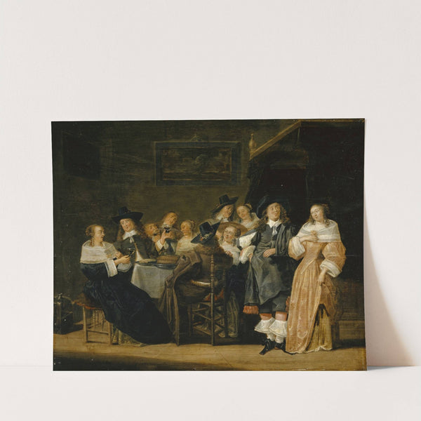 Company at Table by Palamedes Palamedesz