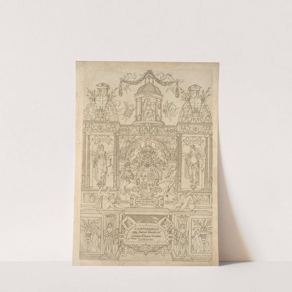 Compendiosa totius anatomie delineatio, ære exarata - Title page by Thomas Geminus