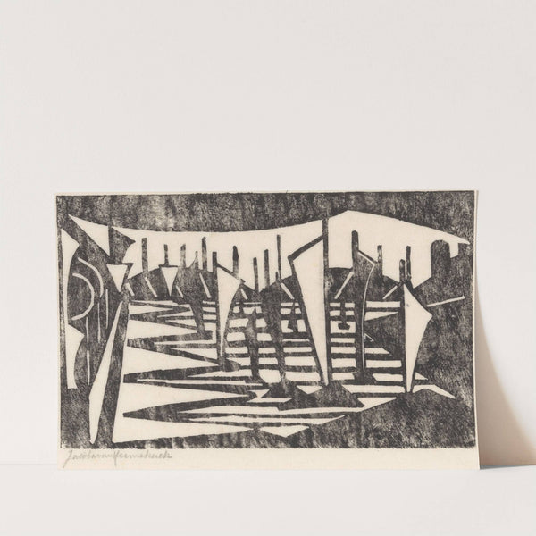 Compositie (Boten in een haven) (1916) by Jacoba van Heemskerck