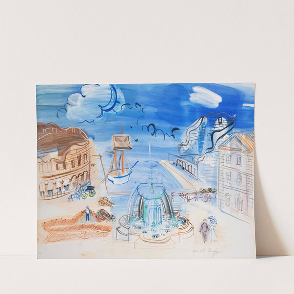 Composition au port et à la fontaine (circa 1950) by Raoul Dufy