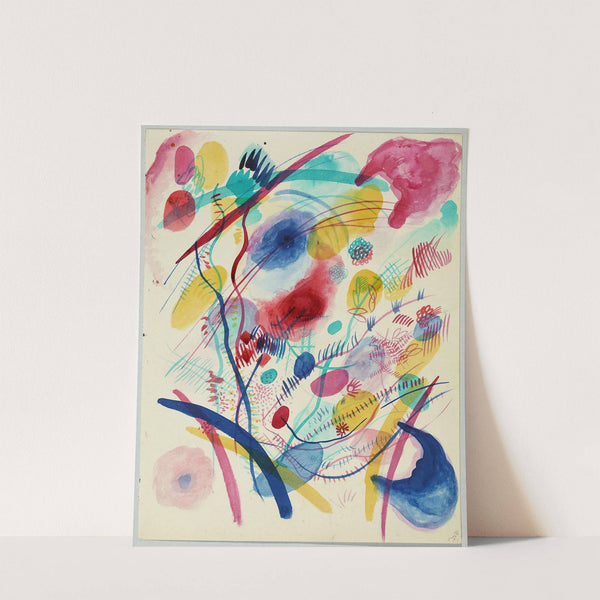 Composition in red, blue, green and yellow by Wassily Kandinsky