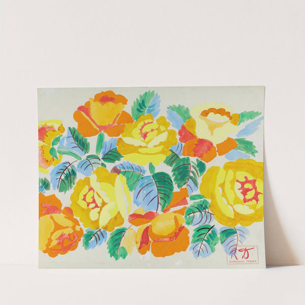 Composition mit gelben Rosen (1920) by Raoul Dufy