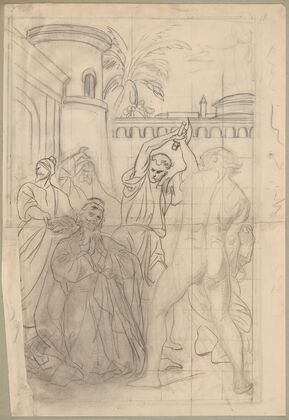 Composition sketch to the painting ‘Martyrdom of St Matthias’ (1866-1867)