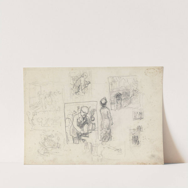 Composition studies (Between 1875 and 1879) by Christian Krohg