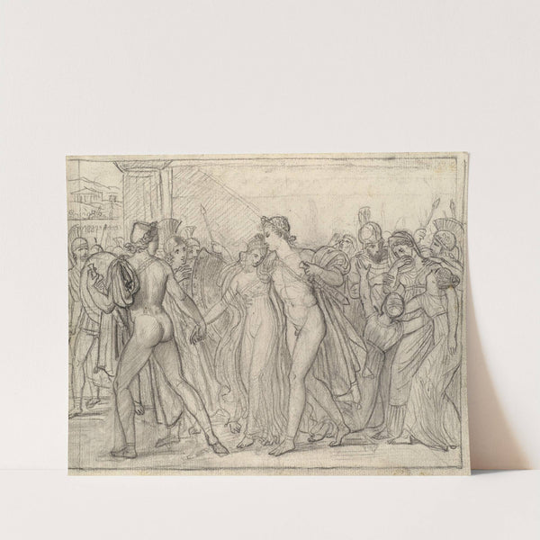 Composition Study for 'Castor and Pollux Freeing Helen' by Joseph-Ferdinand Lancrenon