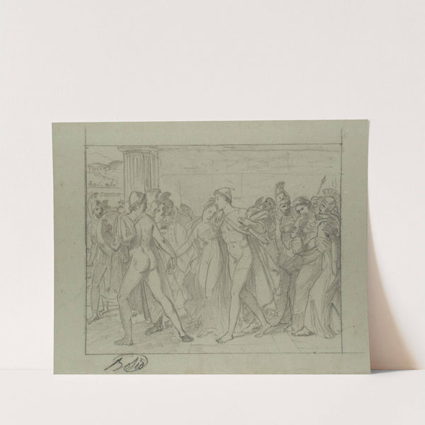 Composition Study for 'Castor and Pollux Freeing Helen' by Joseph-Ferdinand Lancrenon
