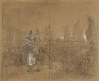 Composition study on the Haberfeldtreiben mob