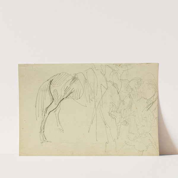 Compositional study, horse studies by Théodore Géricault