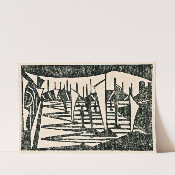 Compostion (boats in a harbour) (1916) by Jacoba van Heemskerck