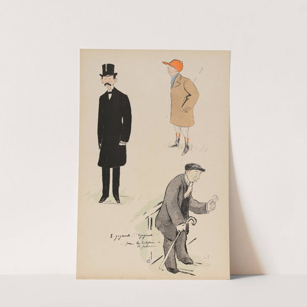 Comte Louis de Clermond Tonnerre, le jockey French et Meunier, ex-jockey (1900) by Georges Goursat (Sem)