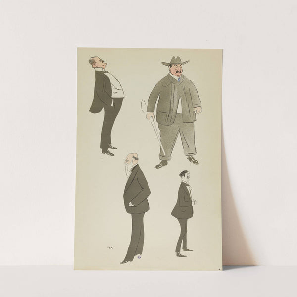 comte Sierstorpff, Walter Blake, inconnu, baron de Spinoven (1909) by Georges Goursat (Sem)