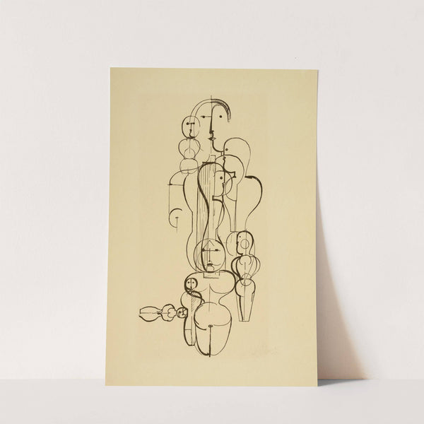 Concentric Group; Figure Plan K1 (1921) by Oskar Schlemmer