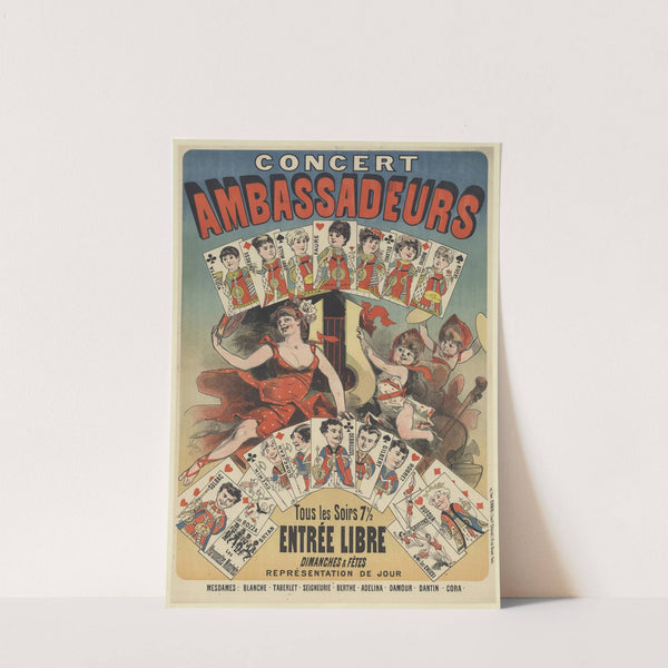 Concert Ambassadeurs. Tous les soirs 7 1,2 entrée libre (1883) by Jules Chéret