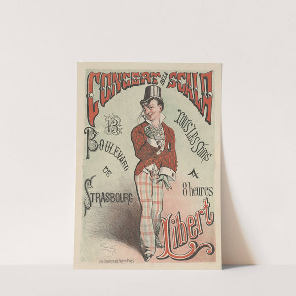 Concert de la Scala. 13 Bd de Strasbourg. Tous les soirs à 8 heures Libert (1874) by Imp. Emile Lévy