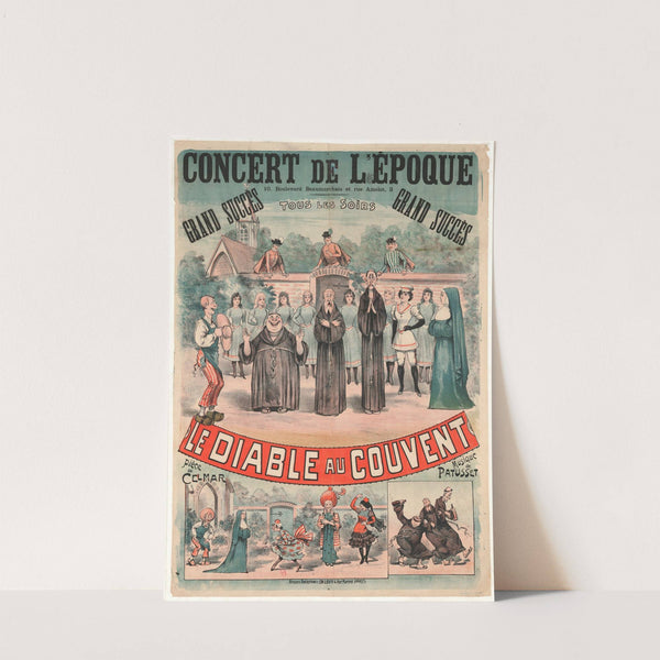 Concert de l’Epoque, 10 Boulevard Beaumarchais et rue Amelot, 3… Le Diable au couvent (1891) by Imp. Charles Lévy