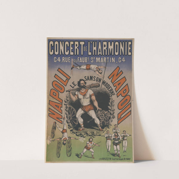 Concert de l’Harmonie… Napoli, le Samson moderne (1874) by Lith. Van Geleyn