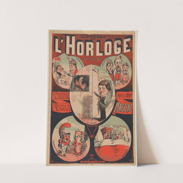 Concert De L’horloge Champs Elyseesle Theâtre Rigolo Par La Troupe Martens (1873-1883) by Imp. Emile Lévy