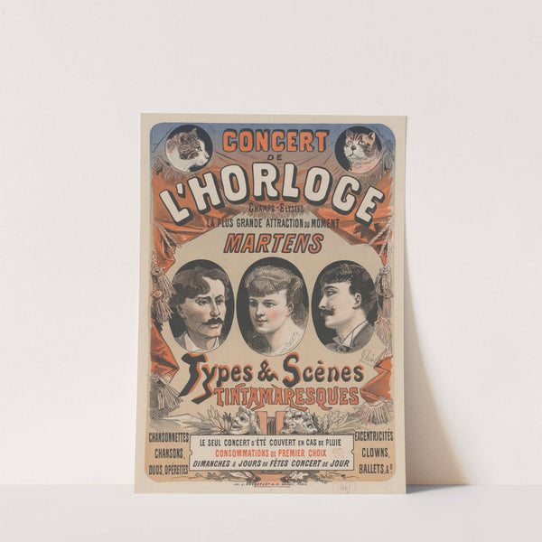 Concert de l’Horloge… Martens. Types et Cènes tintamaresques (1879) by Jules Chéret