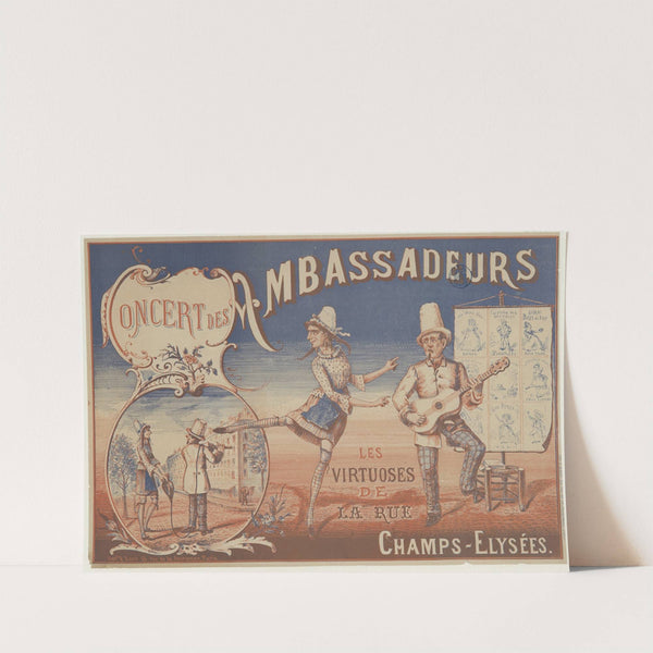 Concert des Ambassadeurs. Les virtuoses de la rue Champs-Elysées (1874) by Imp. Emile Lévy