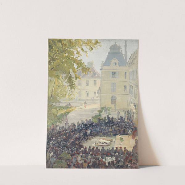 Concert donné aux blessés dans la cour de l'hôpital militaire du Val-de-Grâce by Ernest Boudet