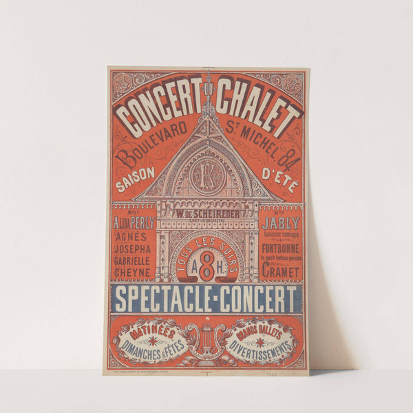 Concert du Châlet. Boulevard St Michel, 84. Saison d’été… Spectacle-concert (1879) by Imp. Charles Lévy