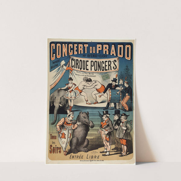 Concert Du Prado 50. Avenue De Clichy Impasse Helene Cirque Ponger’s (1882-1888) by Imp. Charles Lévy