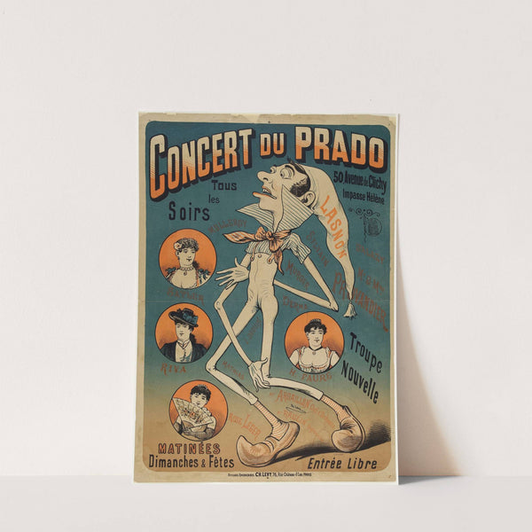 Concert Du Prado 50, Avenue De Clichy Impasse Hélène Tous Les Soirs Lasnon Troupe Nouvelle (1882-1888) by Imp. Charles Lévy