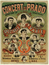 Concert Du Prado Avenue Clichy. 50 (Impasse Helene) Tous Les Soirs A 8 H. Spectacle Varie (1882-1888)