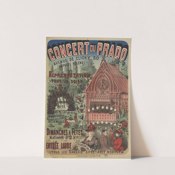 Concert du Prado, Avenue de Clichy, 50 (Impasse Hélène). Représentation tous les soirs (1885) by Imp. Charles Lévy