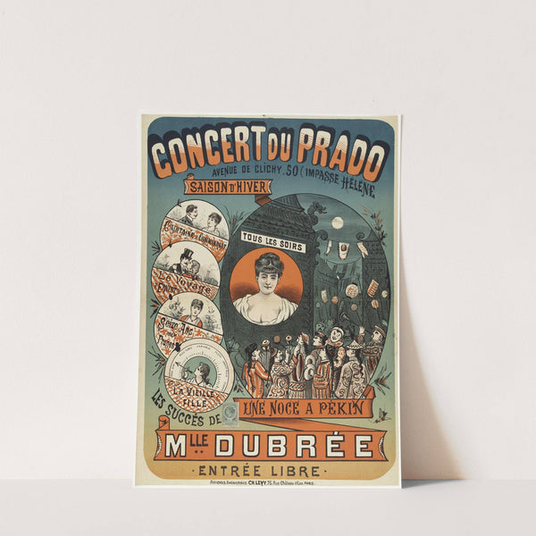 Concert Du Prado – Mlle Dubree (1882-1888) by Imp. Charles Lévy