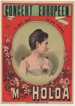 Concert Européen, 5 rue Biot (Place Clichy). Mlle Holda (1890)