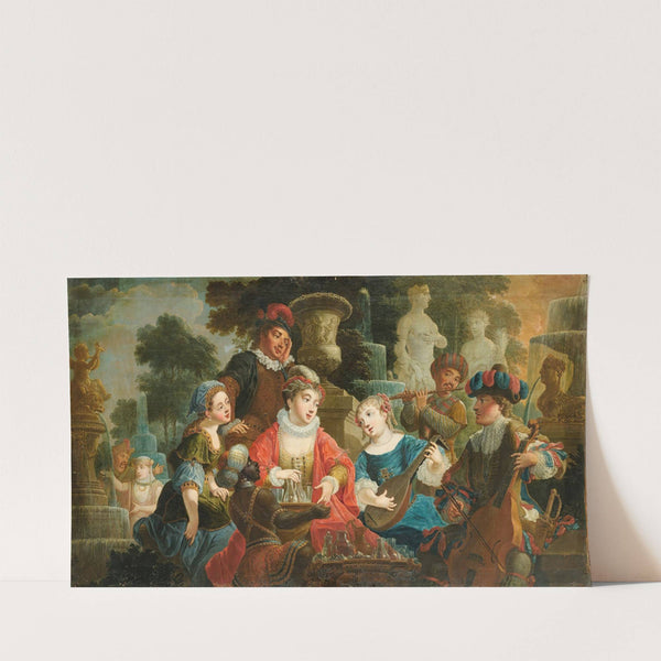 Concert in a park (1728) by Jacques Vigoureux Duplessis