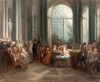 Concert in the Oval Salon of Pierre Crozat’s Chateau at Montmorency