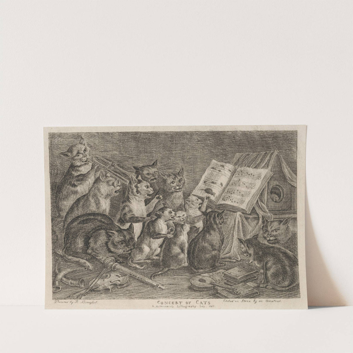 Concert of Cats (1817) by Rudolph Ackermann