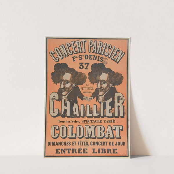 Concert Parisien Fg St Denis 37 Le Petit Bossu Parisien Chaillier (1885) by Imp. F. Hermet