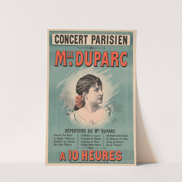 Concert-Parisien… Mlle Duparc (1885) by Edward Ancourt
