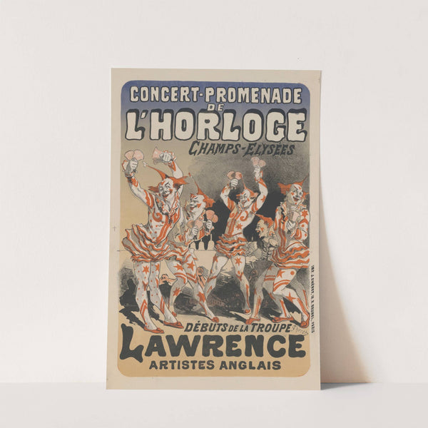 Concert-promenade de l’Horloge… Débuts de la troupe Lawrence, artistes anglais (1876) by Jules Chéret