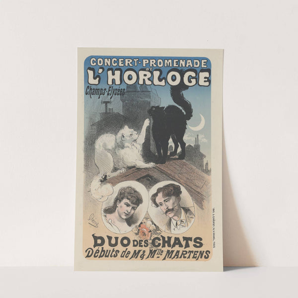 Concert-promenade de l’Horloge. Duo des chats. Débuts de M. et Mlle Martens (1876) by Jules Chéret