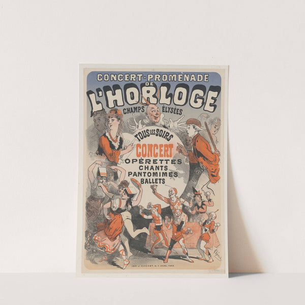 Concert-promenade de l’Horloge. Tous les soirs, concert, opérettes, chants, pantomimes, ballets (1876) by Jules Chéret